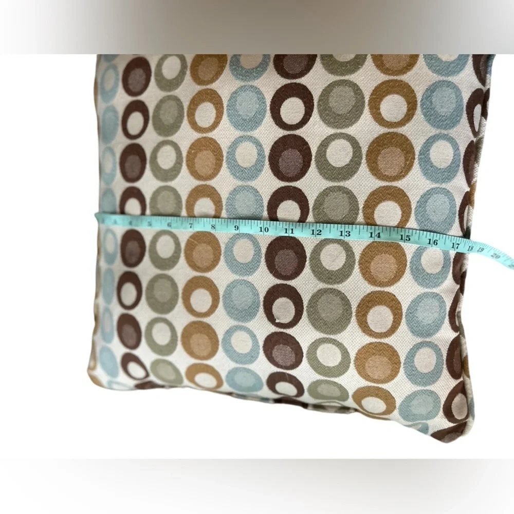 Pair of Multicolor Circle Print Throw Pillows Square‎ Indoor